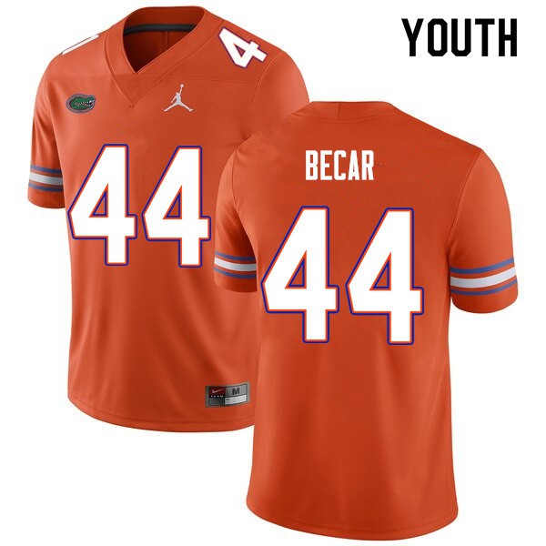 Youth #44 Brandon Becar Florida Gators College Football Jerseys Orange